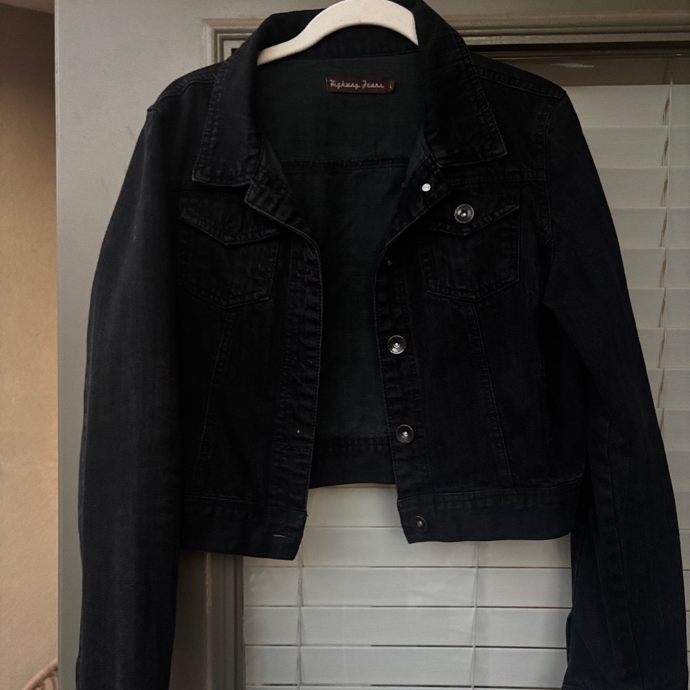 Highway Jeans Black Cropped Jean Jacket